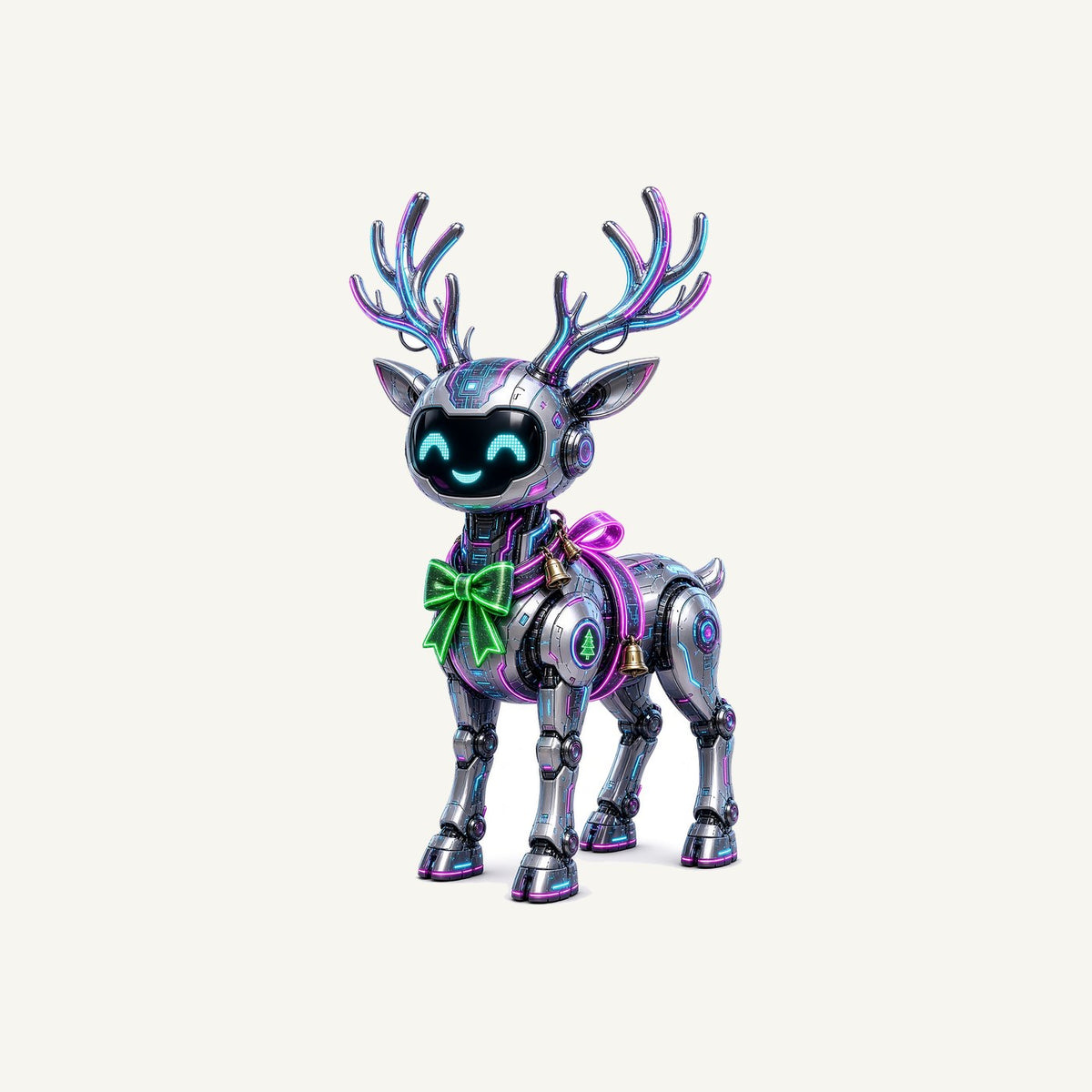 Cyber Reindeer Personalised Santa Sack