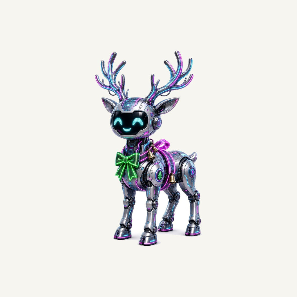 Cyber Reindeer Personalised Santa Sack