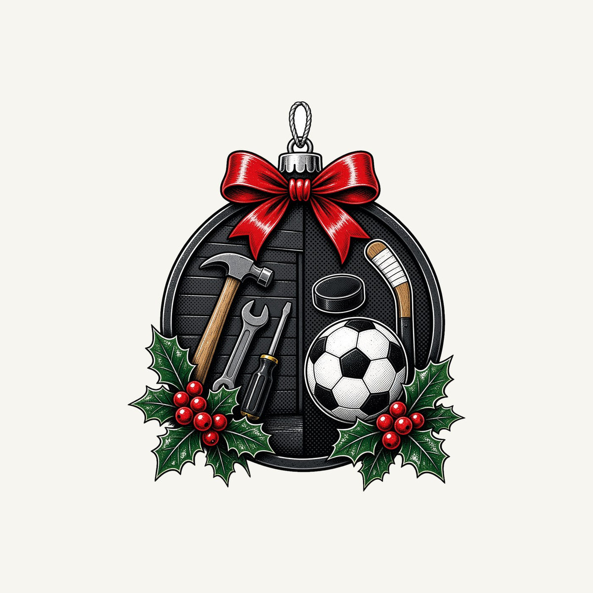 Dad's Tools And Sports Bauble Personalised Kids Tee and Baby Bodysuit