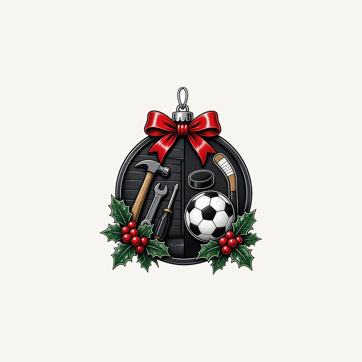 Dad's Tools And Sports Bauble Personalised Christmas Mug