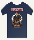 Dad's Workshop Santa Personalised Kids and Baby Christmas Tee