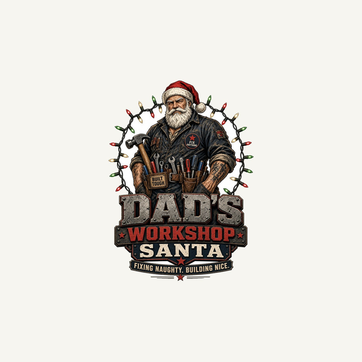 Dad's Workshop Santa Personalised Christmas Mug