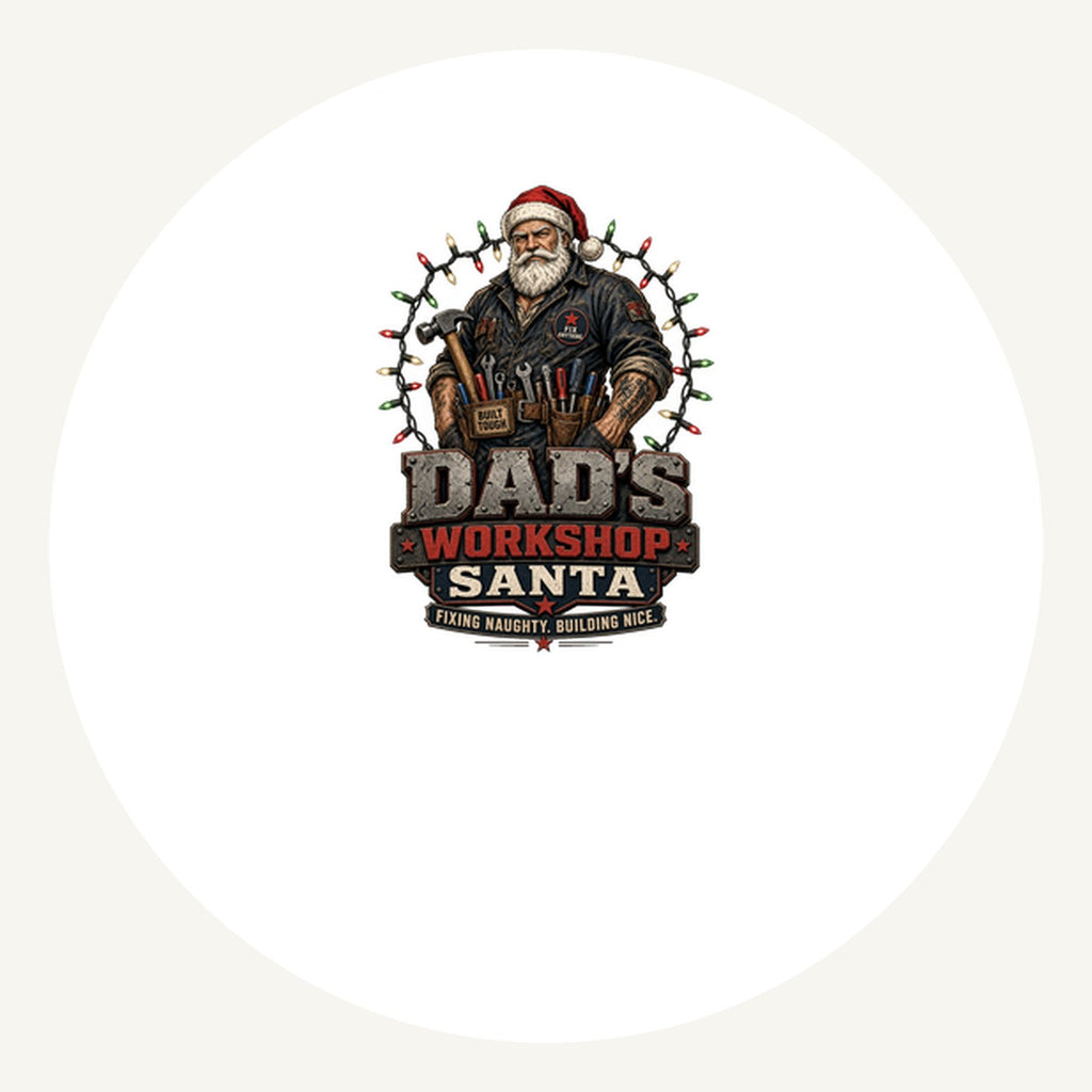 Dad's Workshop Santa Personalised Pewter Christmas Ornament