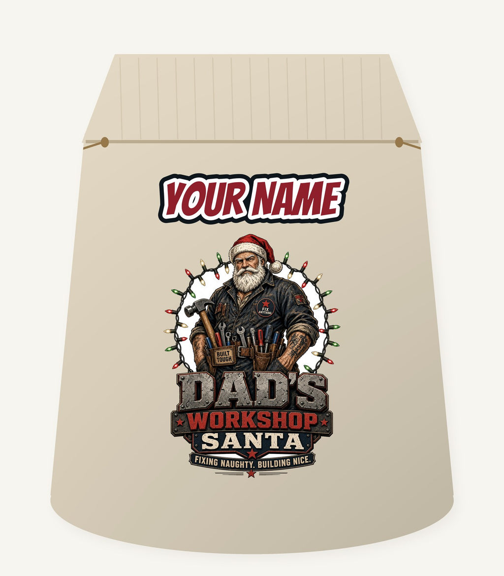 Dad's Workshop Santa Personalised Santa Sack
