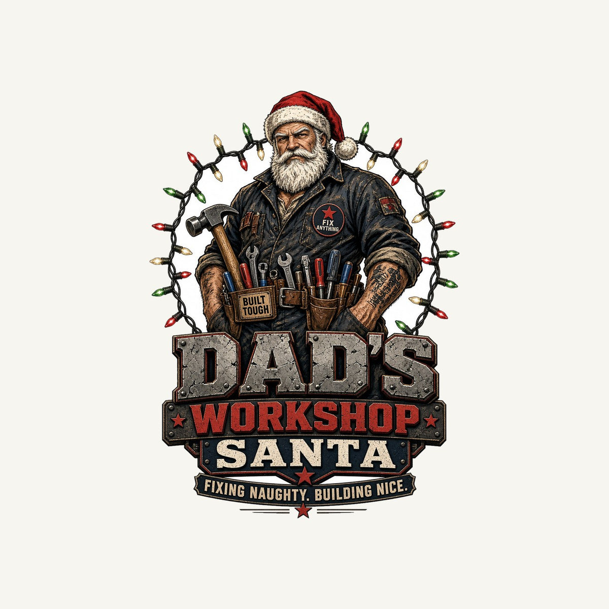 Dad's Workshop Santa Personalised Santa Sack
