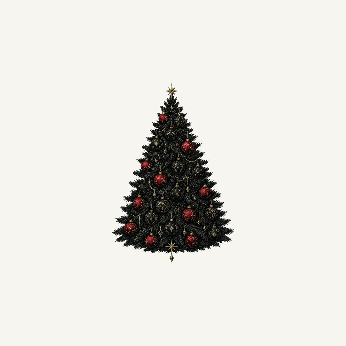 Dark Moody Christmas Tree Personalised Christmas Mug