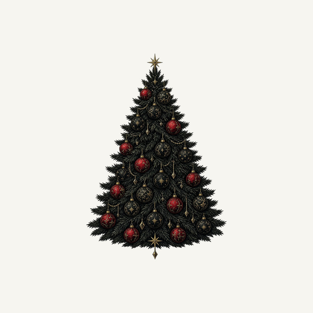 Dark Moody Christmas Tree Personalised Santa Sack