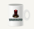 Dark Red Pillar Candle Personalised Christmas Mug