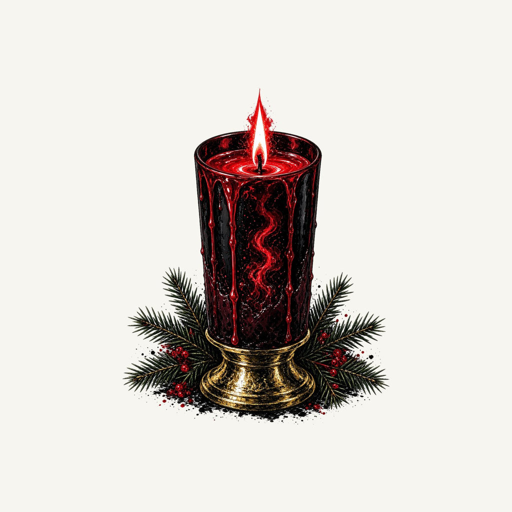 Dark Red Pillar Candle Personalised Santa Sack