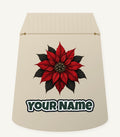 Deep Red Poinsettia Personalised Santa Sack