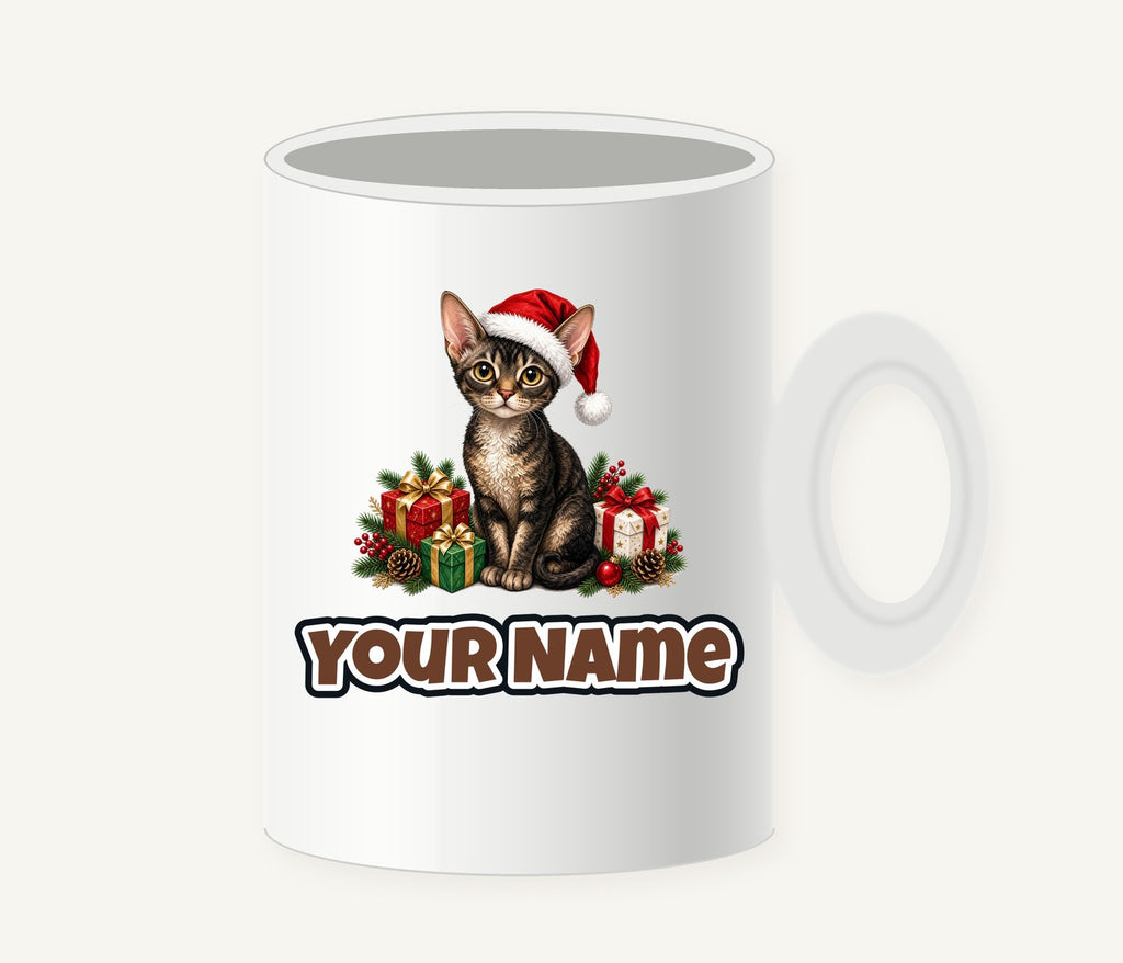 Devon Rex Christmas Personalised Christmas Mug