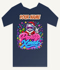 Disco Ball Party Santa Personalised Kids and Baby Christmas Tee