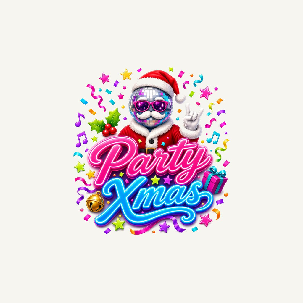 Disco Ball Party Santa Personalised Christmas Mug