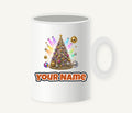 Disco Glitter Christmas Tree Personalised Christmas Mug