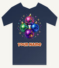 Disco Mirror Ball Baubles Personalised Kids Tee and Baby Bodysuit