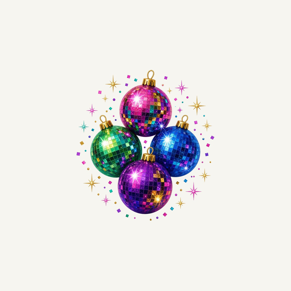 Disco Mirror Ball Baubles Personalised Christmas Mug