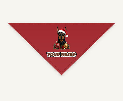 Doberman Personalised Christmas Pet Bandana, Cat or Dog