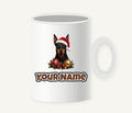 Doberman Christmas Personalised Christmas Mug