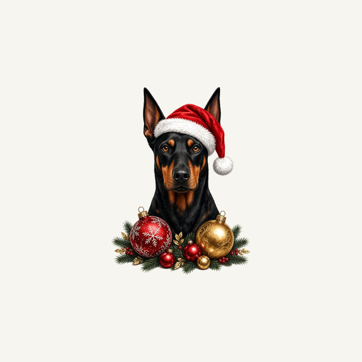 Doberman Christmas Personalised Christmas Mug