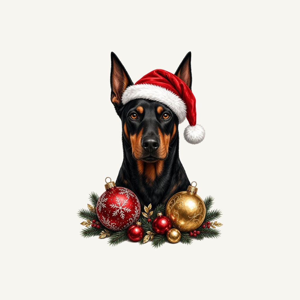 Doberman Christmas Personalised Christmas T-Shirt and Hoodie