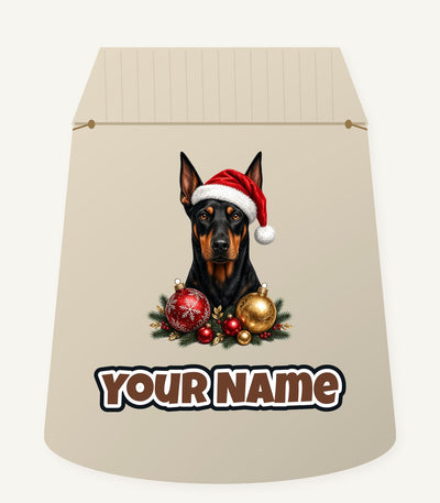 Doberman Personalised Santa Sack