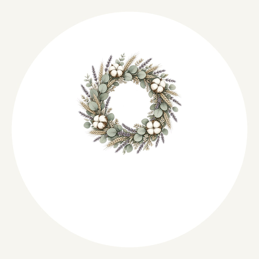 Dried Floral Wreath Personalised Pewter Christmas Ornament