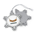Dried Orange And Cinnamon Garland Personalised Pewter Christmas Ornament