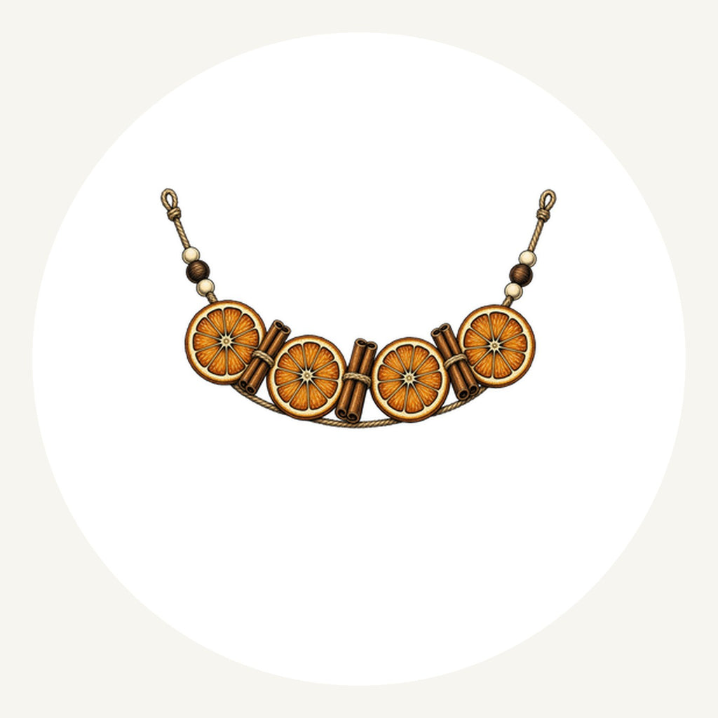 Dried Orange And Cinnamon Garland Personalised Pewter Christmas Ornament