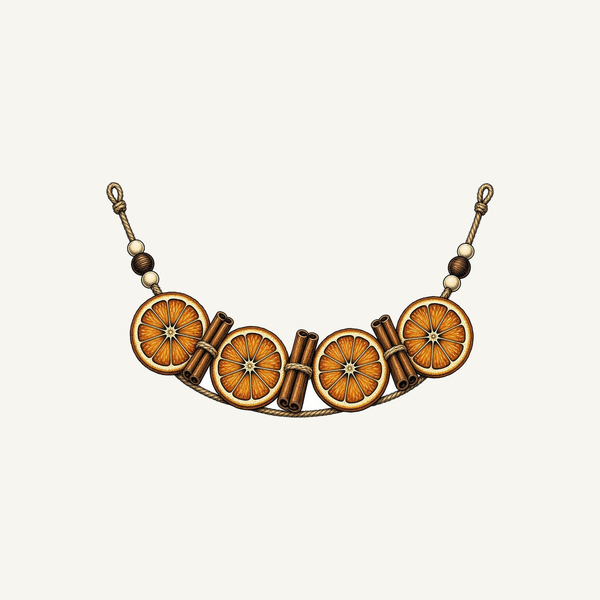 Dried Orange And Cinnamon Garland Personalised Christmas T-Shirt and Hoodie