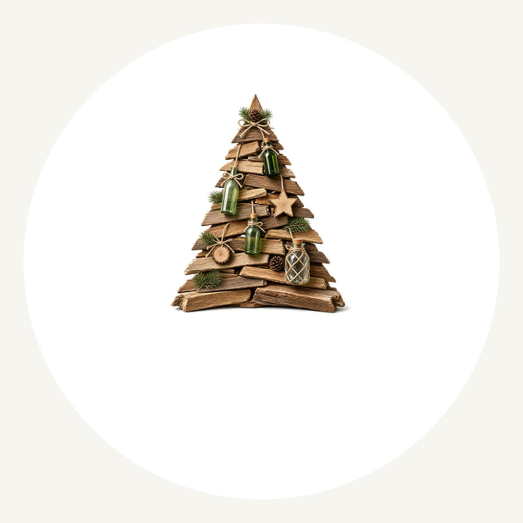 Driftwood Christmas Tree Personalised Pewter Christmas Ornament