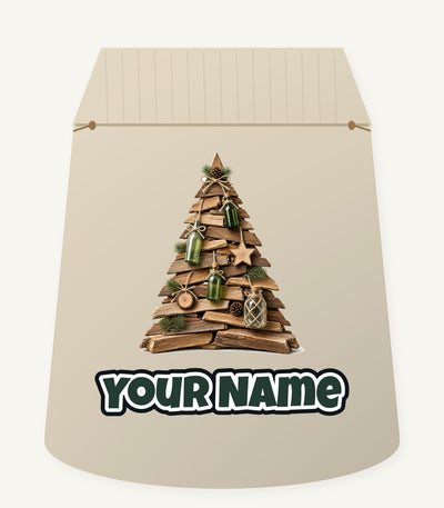 Driftwood Christmas Tree Personalised Santa Sack