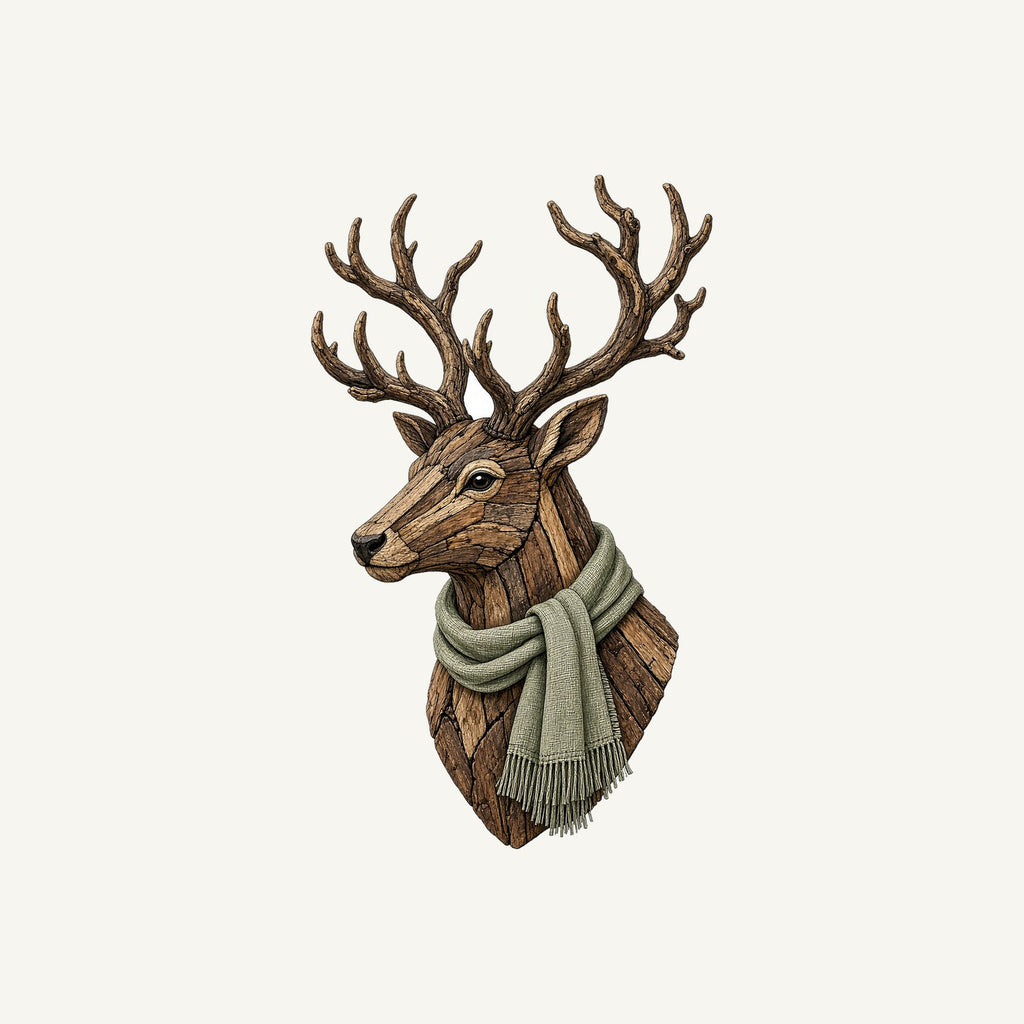 Driftwood Stag Head Personalised Kids Tee and Baby Bodysuit