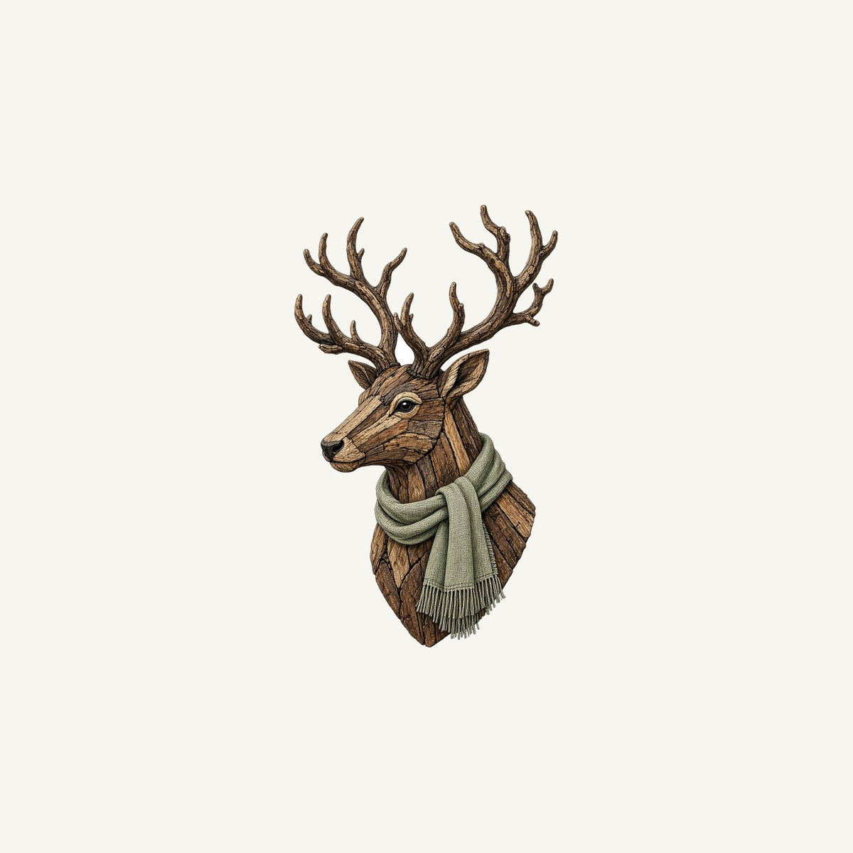 Driftwood Stag Head Personalised Christmas Mug