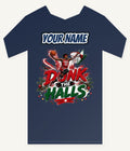 Dunk The Halls Basketball Personalised Kids and Baby Christmas Tee