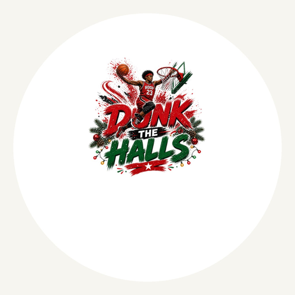 Dunk The Halls Basketball Personalised Pewter Christmas Ornament