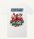Dunk The Halls Basketball Personalised Christmas T-Shirt and Hoodie
