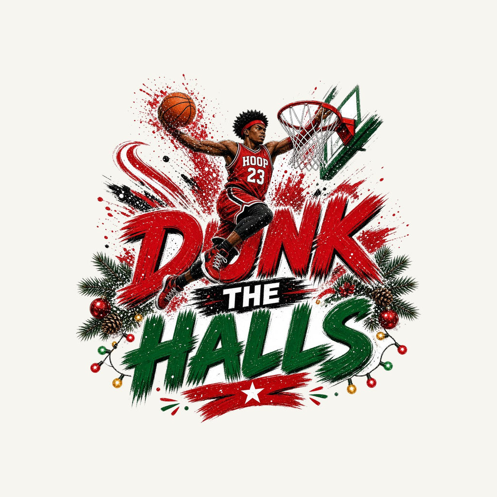 Dunk The Halls Basketball Personalised Santa Sack