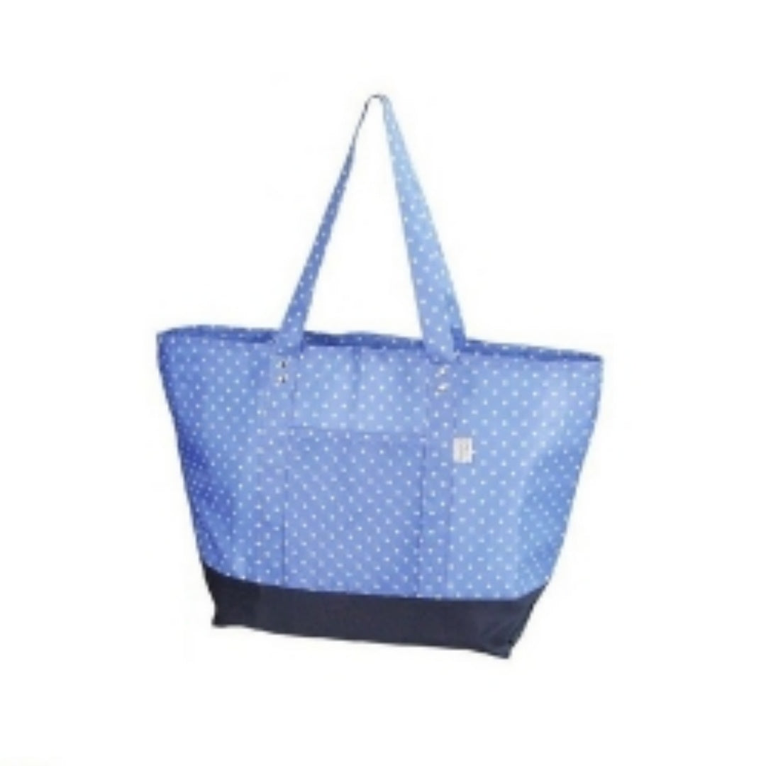 Large Insulated Cooler Shopping Tote, 52 x 18 x 30 cm, Blue Point