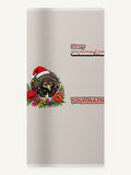 Echidna in Christmas Lights Personalised Beach Towel