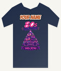 Eighties Boombox Christmas Tree Personalised Kids and Baby Christmas Tee