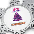 Eighties Boombox Christmas Tree Personalised Pewter Christmas Ornament