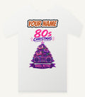 Eighties Boombox Christmas Tree Personalised Christmas T-Shirt and Hoodie