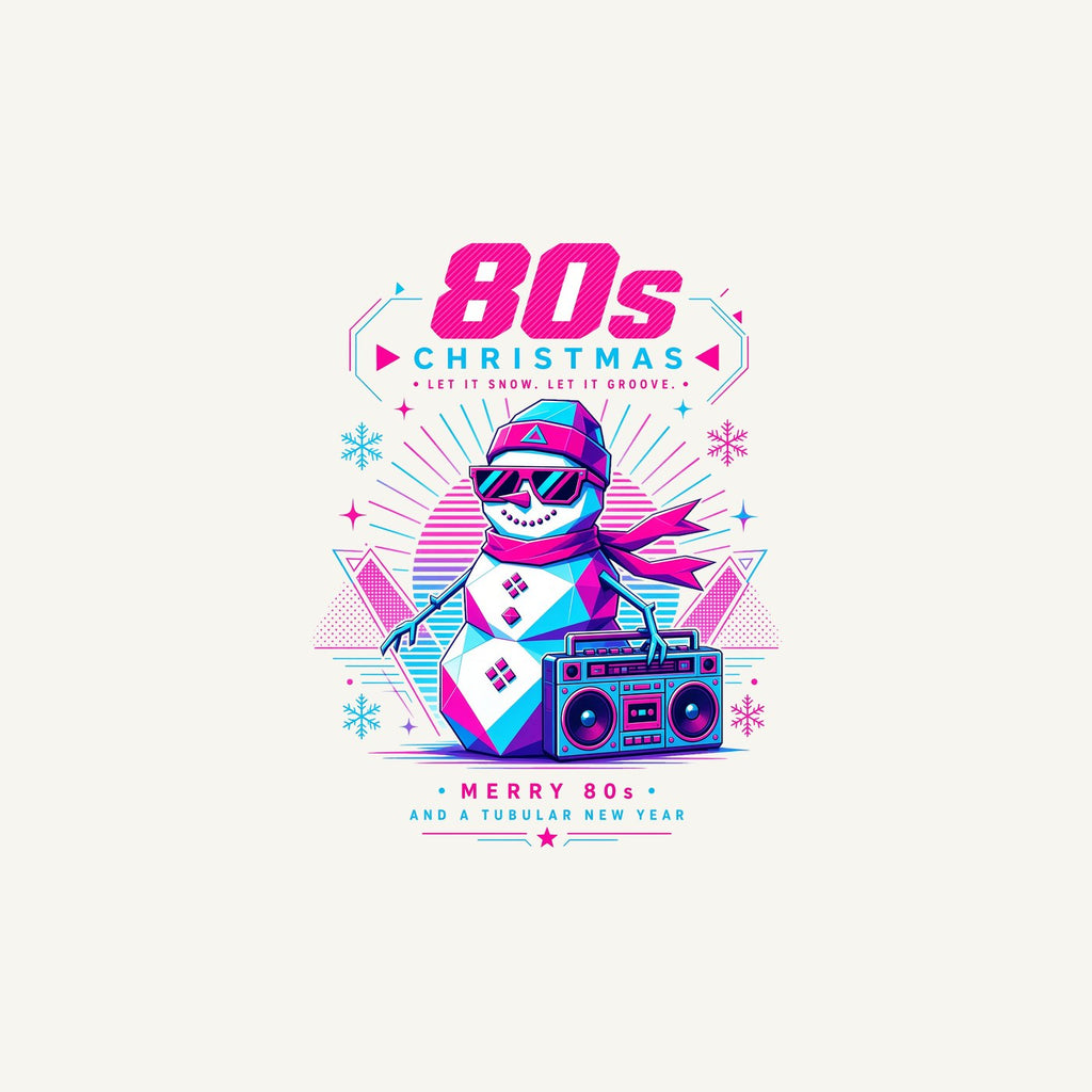 Eighties Boombox Snowman Personalised Christmas Mug