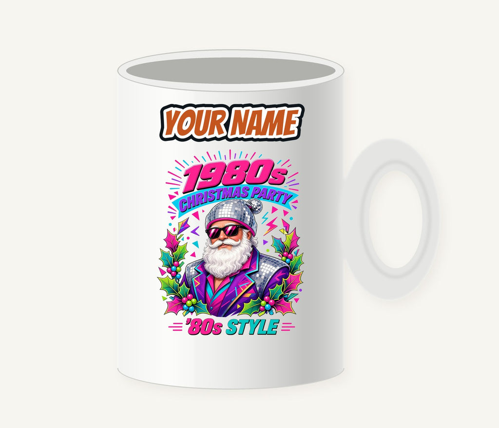 Eighties Disco Santa Personalised Christmas Mug
