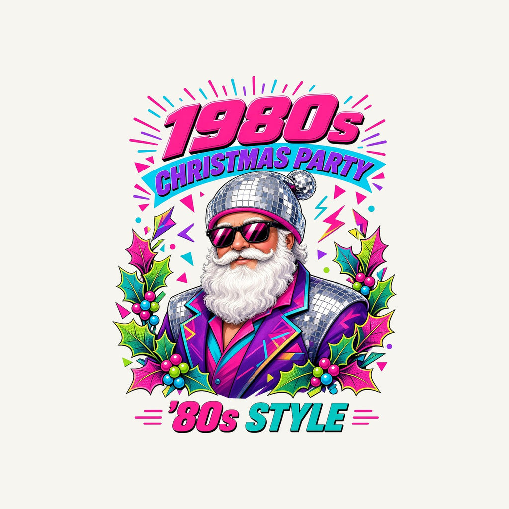 Eighties Disco Santa Personalised Christmas T-Shirt and Hoodie