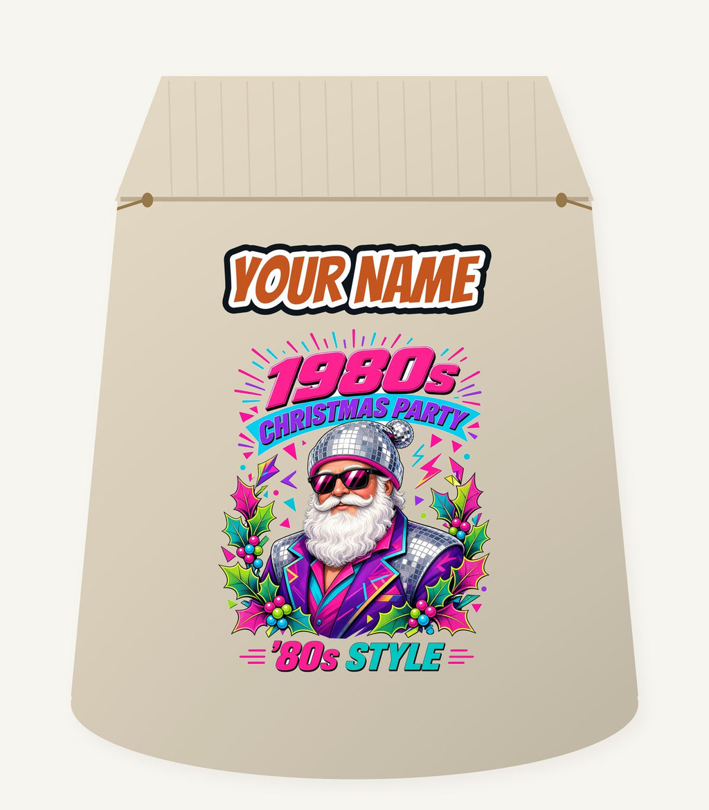 Eighties Disco Santa Personalised Santa Sack