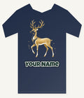 Elegant Gold Stag Personalised Kids Tee and Baby Bodysuit