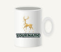 Elegant Gold Stag Personalised Christmas Mug