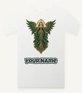 Emerald And Gold Angel Personalised Christmas T-Shirt and Hoodie