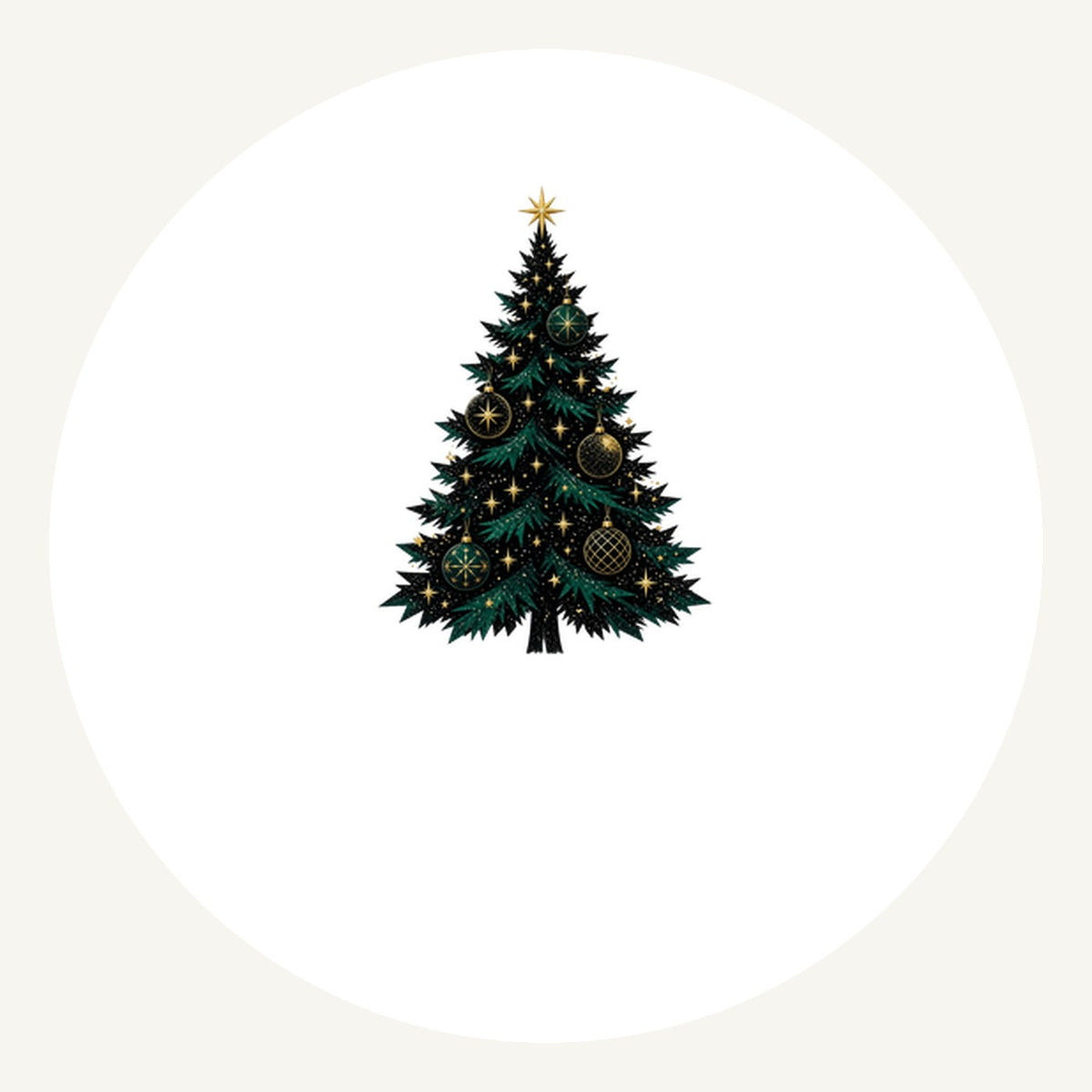 Emerald And Gold Christmas Tree Personalised Pewter Christmas Ornament